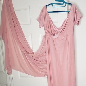 Pink Maternity Gown for photoshoot